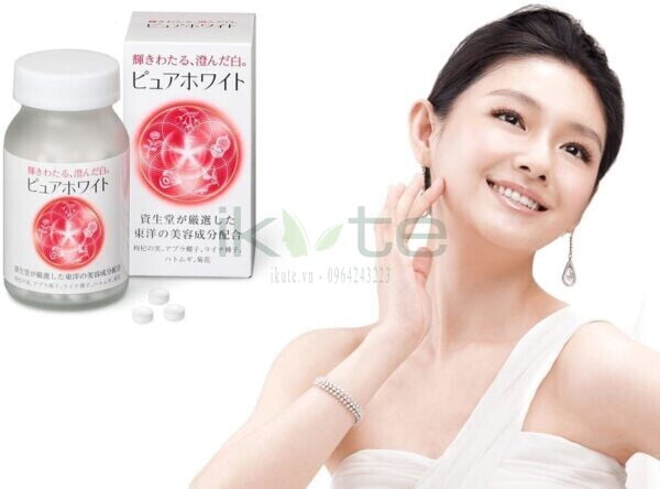 Vien uong trang da Shiseido Pure White 6 ikute.vn