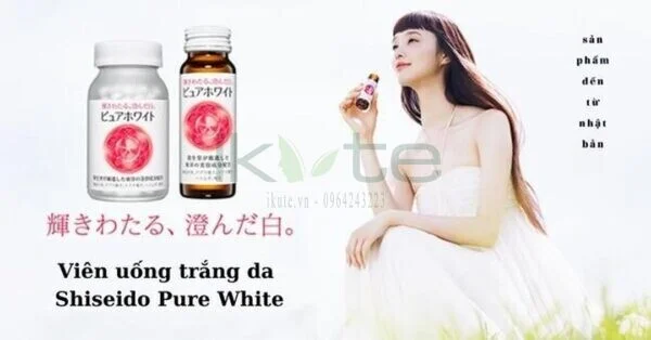 Vien uong trang da Shiseido Pure White ikute.vn