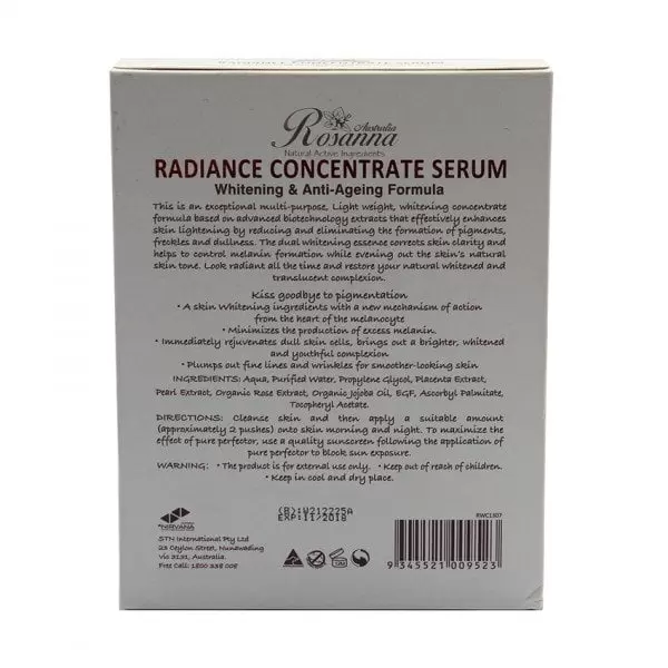 rosanna radiance concentrate serum 3 chai x 8ml
