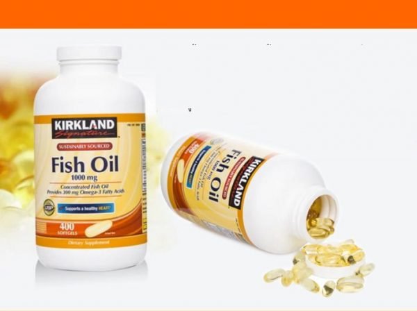 Dầu cá Omega 3 Fish Oil Kirkland tốt cho tim mạch giúp tăng cường trí nhớ