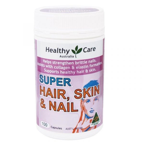 Image result for Viên Uống Chống Rụng Tóc Healthy Care Hair Skin Nail 100 viên