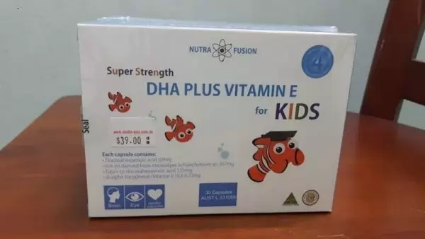 Sản phẩm Super Strength DHA Plus Vitamin E For Kids hộp 30 viên của Úc