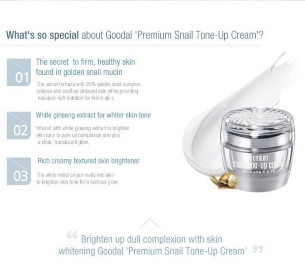 Goodal Premium Snail Tone Up Cream 4