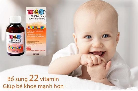 Thành phần 22 vitamin Pediakid 22 Vitamines giúp bé khỏe mạnh