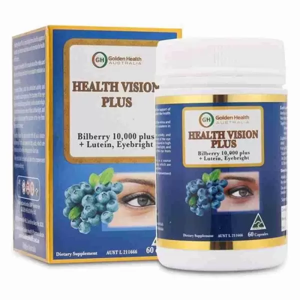 Viên nang bổ mắt Bilberry 10000mg plus Lutein Golden Health Health Vision Plus được sản xuất trong những điều kiện tốt nhất