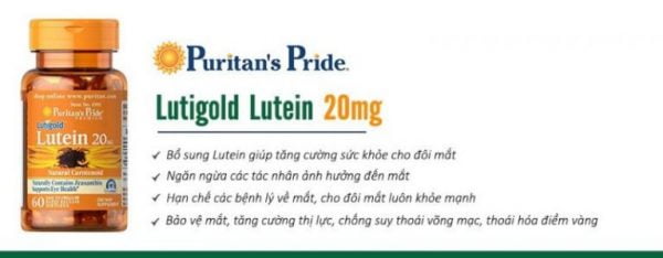 cong dung puritan pride lutigold lutein 20 mg