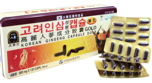 Viên Đạm Hồng Sâm Nhung Hươu Linh Chi Korean Ginseng Capsules Gold 1