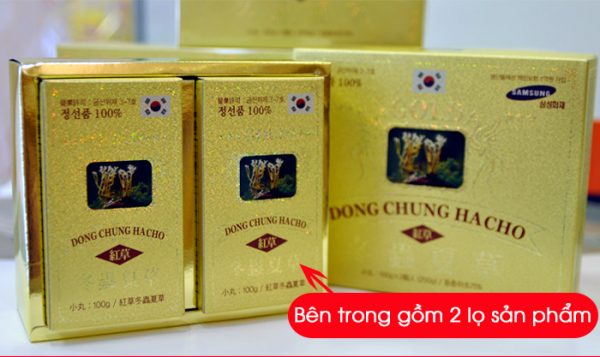 Viên uống Đông trùng hạ thảo Samsung Red Gold Dong Choong Hacho 100g x 2 Chai đỏ 3