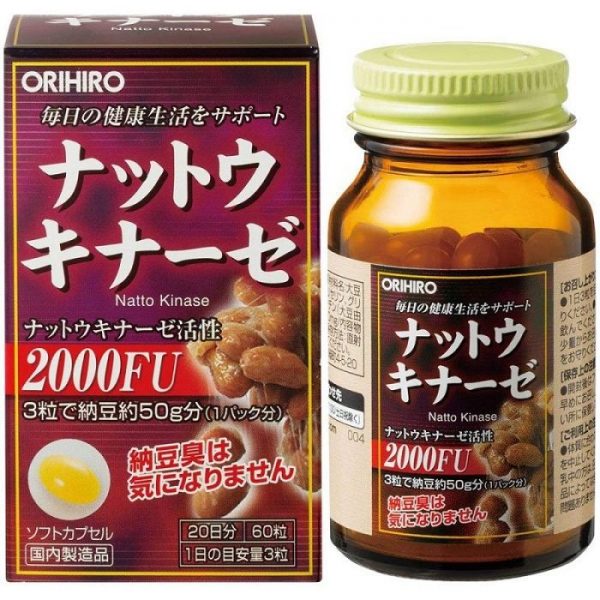 Thuốc chống đột quỵ Nattokinase 2000FU Orihiro