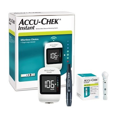 Bộ sản phẩm máy đo đường huyết Instant của Roche