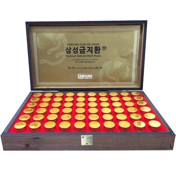 Sản phẩm An cung ngưu hoàng Samsung Hàn Quốc hộp gỗ 60 viên