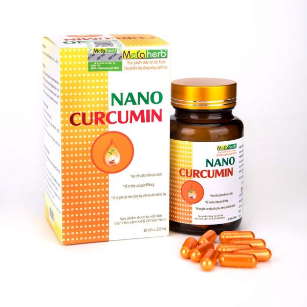 Nano Curcumin được bào chế từ nghệ có tác dụng làm lành viêm loét của thành dạ dày