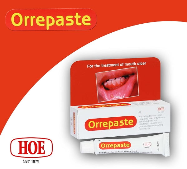 Thuốc bôi nhiệt miệng Orrepaste còn được sử dụng trong điều trị nha khoa làm giảm các triệu chứng đau nhức
