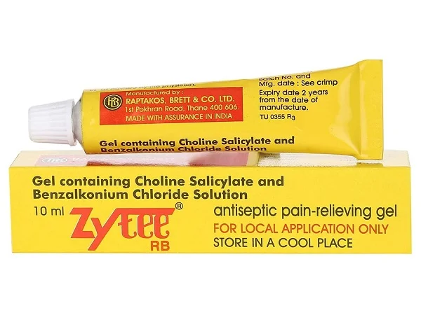 Thuốc bôi nhiệt miệng Zytee RB với thành phần Choline Salicylate làm dịu vết thương nhanh chóng