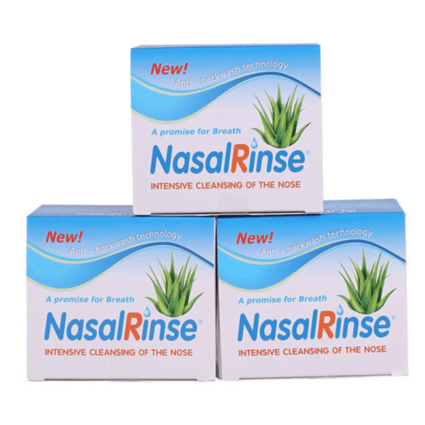 Một bộ sản phẩm Nasal Rinse gồm một bình rửa mũi 240ml và 10 gói muối vệ sinh mũi