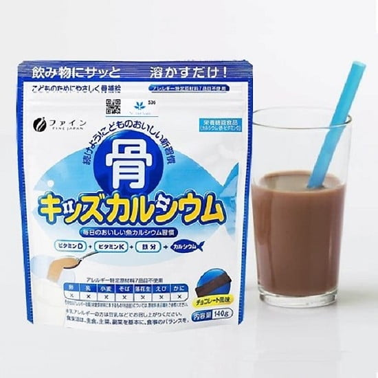 Bột canxi cá tuyết Nhật Bản có vị socola dễ uống