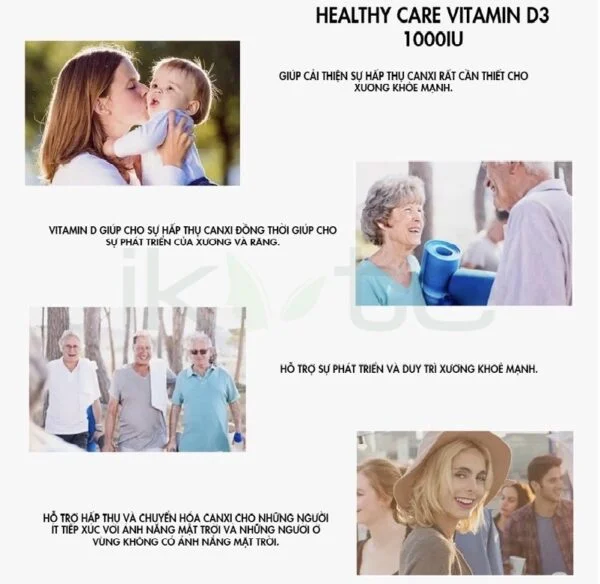 tac dung Healthy Care Vitamin D3 1000IU ikute.vn