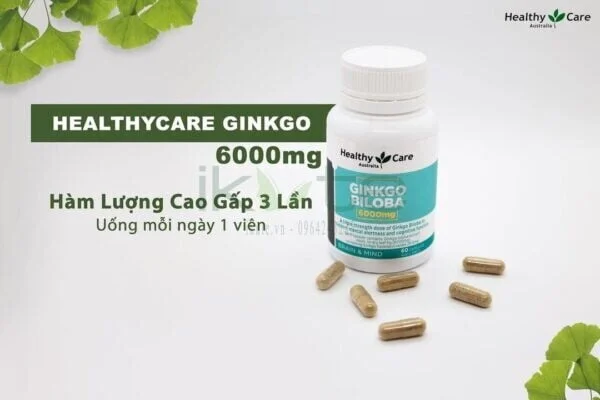 Healthy Care Brain Booster Ginkgo Biloba 6000mg 1 ikute.vn
