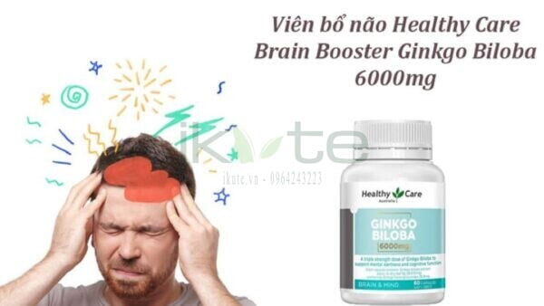 Healthy Care Brain Booster Ginkgo Biloba 6000mg ikute.vn