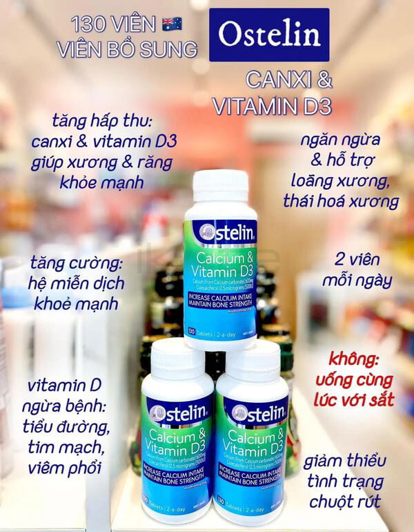 Ostelin Calcium Vitamin D3 ikute.vn 1