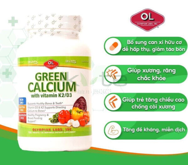 green calcium with vitamin k2d3 ikute.vn