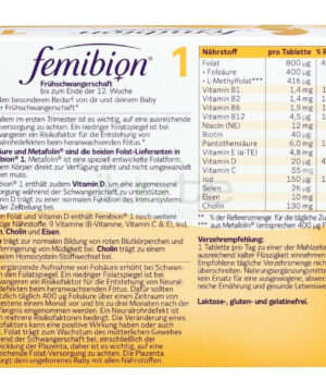 Femibion so 1 3 iKute