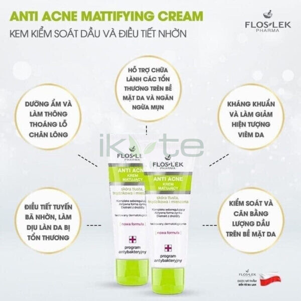 Floslek Anti Acne Mattifying Cream 3 iKute
