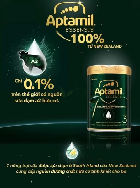 Aptamil Essensis Organic A2 Protein Milk so 3 iKute